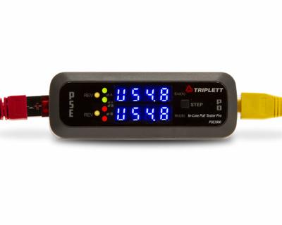 TRIPLETT In-Line PoE Tester Pro: Base Model, POE3000, CAT5/CAT6/CAT6A/CAT7, Ethernet - Copper Cable Verification Testers