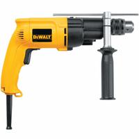 DEWALT Hammer Drill: Corded, 1/2 in Chuck, 3/8 in Concrete Capacity, 2,700 RPM, 7.8 A Current (MPN DW505). Key specifications — attr1256227: Keyed; attr1256251: 120V AC; attr1256225: DEWALT.