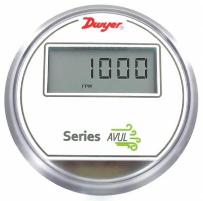 Dwyer Air Velocity Transmitter: 4 mA to 20 mA, 32°F to 122°F, AVUL-5DB1-LCD - Air Velocity Transmitters