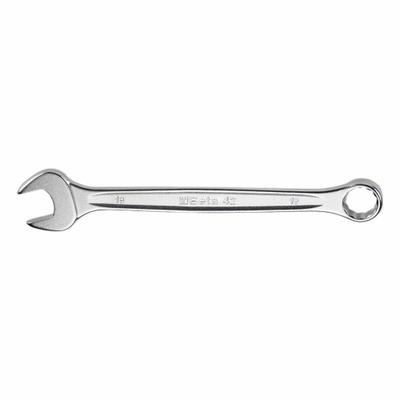 BETA Combination Wrench: Stainless Steel, Chrome, 12 mm Head Size, 6 1/8 in Overall Lg - Metric Spline Combination Wrenches