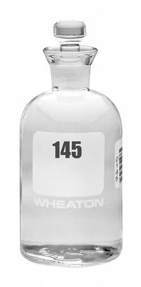 WHEATON BOD Bottle: 300 mL, Robotic Stopper, 165 mm, Colorless, # Sequence: 145-168, ASTM/USP (MPN 227497-07). Key specifications — Closure Type: Robotic Stopper; Mouth Size: Narrow; Brand: WHEATON; Body Color: Colorless.