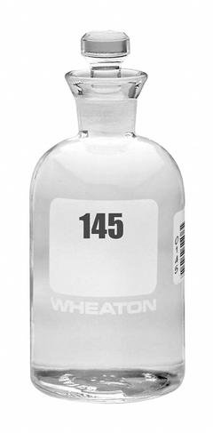 WHEATON BOD Bottle: 300 mL, Robotic Stopper, 165 mm, Colorless, # Sequence: 145-168, ASTM/USP (MPN 227497-07). Key specifications — Closure Type: Robotic Stopper; Mouth Size: Narrow; Brand: WHEATON; Body Color: Colorless.