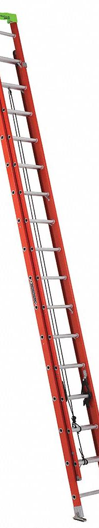 LOUISVILLE LADDER Extension Ladder: 32 ft Ladder Size, Fiberglass, 300 lb Load Capacity, 70 lb Wt (MPN L-3022-32PT). Key specifications — Color: Orange; Brand: LOUISVILLE LADDER; Included Features: Mar-Resistant End Caps; Removable Fly: Fixed.