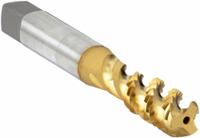 OSG Spiral Flute Tap: M8x1.25 Metric, 6H, 3 Flute, Bottoming Chamfer, TiN Coated High Speed Steel (MPN 2988405)