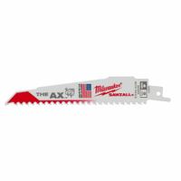 MILWAUKEE Reciprocating Saw Blade: 5 Teeth per Inch, 6 in Blade Lg, 0.06 in Blade Thick, 5 PK (MPN 48-00-5021). Key specifications — attr1109198: 5; attr1109200: Rigid for Straight Cuts; attr1109201: Straight; attr1109209: MILWAUKEE.