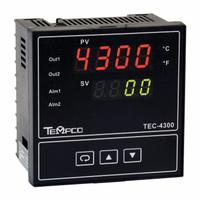 TEMPCO Temperature Controller: TEC-4300, 1/4 DIN Size, Programmable, PID, 90 to 264V AC, Digital (MPN TEC55017). Key specifications — Brand: TEMPCO; Alarms: (2) 2A Relays; Control Mode: PID; Current: 0.125; Display Type: Digital; Input Voltage: 90 to 264V AC; Output: 2 A Relay; Product Type: Temperature Controller.