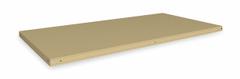 TENNSCO Shelf: 36 in Overall Wd, 12 in Overall Dp, Solid Shelf, 22 ga, Tan, 750 lb Shelf Capacity (MPN QS-3612). Key specifications — attr37155: Tan; attr37156: Powder Coated; attr55828: Shelf; attr37160: Steel; attr33654: TENNSCO.