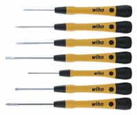 WIHA ESD Safe Screwdriver Set: 1-10 Pieces, 7 Pieces, Phillips/Slotted Tip, Ergonomic Grip (MPN 27392). Key specifications — attr1205274: WIHA; attr1205269: #1.