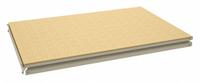 TENNSCO Boltless Shelving: 36 in x 24 in, 500 lb Load Capacity, Particleboard, Sand (MPN ZVES-3624D SAND). Key specifications — Decking Material: Particleboard; Decking Finish: Unfinished; Shelf Configuration: Single Straight; Color: Sand; Frame Material: Steel; Brand: TENNSCO; Frame Finish: Zinc Plated; Product Type: Boltless Shelving.