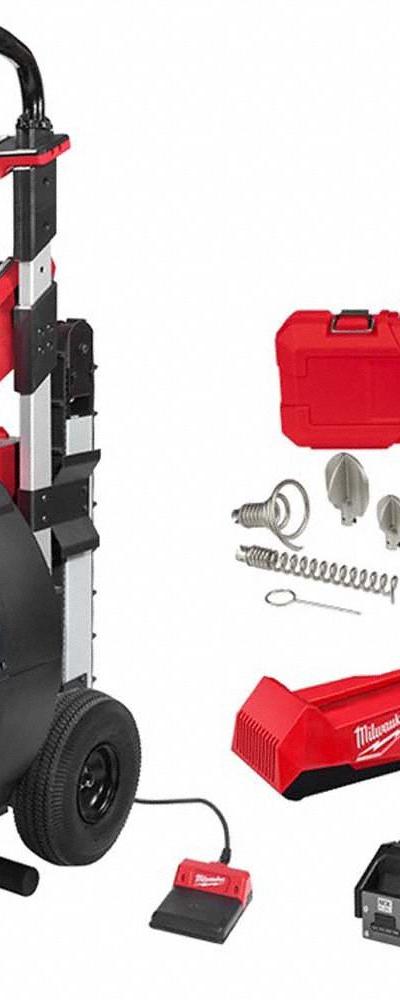 MILWAUKEE Sewer Drum Kit - Milwaukee Cordless Drum Machines