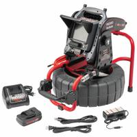 RIDGID Underground Inspection Camera System: SeeSnake®, 131 ft Lg., 6 in Max. Pipe Dia., Color LCD (MPN 63828). Key specifications — attr533194: Keypad; attr533196: Wifi; attr533197: SeeSnake®; attr553412: Included; attr529323: C40; attr529330: Color LCD; attr529308: 63828.