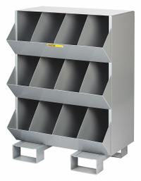 LITTLE GIANT Stationary Storage Bins: 32 in x 20 in x 42 in, Pallet, 12 Compartments, Gray (MPN MS4-1532-FP). Key specifications — Color: Gray; Brand: LITTLE GIANT.