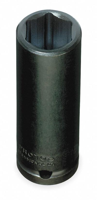 PROTO Impact Socket: 1/2 in Drive Size, Metric, 28 mm Socket Size, 6-Point, Deep - 1/2" Drive Impact Sockets