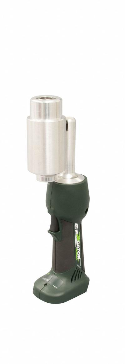 GREENLEE Knockout Tool Kit: 18V DC, 4 in Punching Capacity (Steel) - Greenlee Cordless Knockout Punches