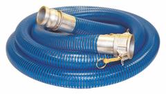 Water Suction and Discharge Hose: 2 in Hose Inside Dia., 90 psi, Blue/Clear, 20 ft Hose Lg (MPN 45DU71). Key specifications — Temp. Range: -40° to 150°F; Hose Color: Clear; Brand: KURIYAMA.