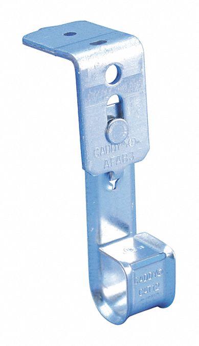 NVENT CADDY J-Hook Angle Bracket: Screw-On with Locking Latch, 3/4 in Max. Bundle Dia. - Ceiling Mount J-Hooks