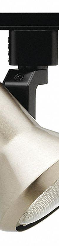 Track Lighting Head: Incandescent, Flared Shape, 50 W, 3 1/2 in Dia, 3 3/4 in Lg, Silver (MPN R551 SC). Key specifications — Brand: JUNO LIGHTING; Lighting Technology: Incandescent; Housing Color: Silver.