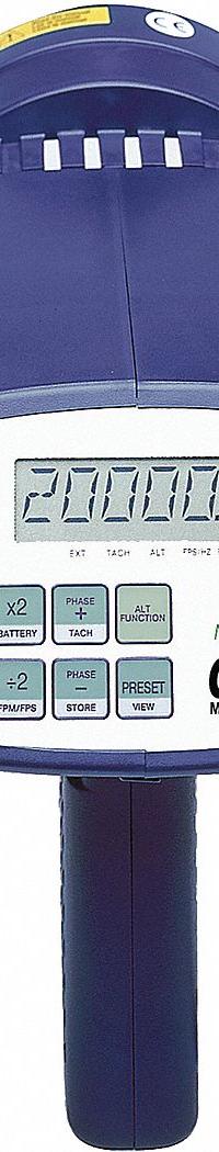 MONARCH Digital Stroboscope: 0.01 fpm, LCD, 20,000 fpm, 30 fpm, 20 usec Max Flash Duration, Battery (MPN 6204-012). Key specifications — Brand: MONARCH; Digital Display Screen Type: LCD; External Triggers: Input/Output; Maximum Flashes per Minute: 20,000 fpm; Minimum Flashes per Minute: 30 fpm; Phase Shift: Internal; Power Source: Battery; Resolution: 0.01 fpm.