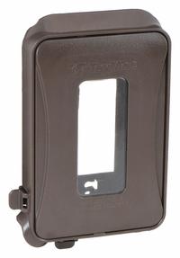 TAYMAC While In Use Weatherproof Cover: 1 Gangs, For Decora/GCFI Electrical Component Type, Bronze (MPN ML450Z). Key specifications — Brand: TAYMAC; Color: Bronze; Cover Material: Polycarbonate; For Electrical Component Type: Decora/GCFI; Mounting Orientation: Horizontal or Vertical.