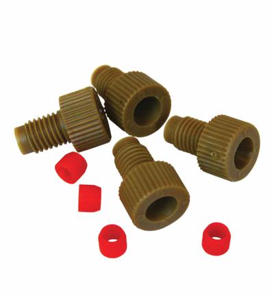 JUSTRITE Replacement Tube Fittings: Polypropylene - Manifolds for HPLC Waste Cans