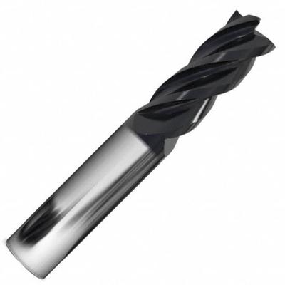 APPROVED VENDOR Square End Mill: Carbide, AlCrN Coated, 4 Flute, 1-1/4" Mill Dia, 4-1/2" LOC - Fast-Cutting Carbide Square End Mills for Stainless Steel & Super Alloys