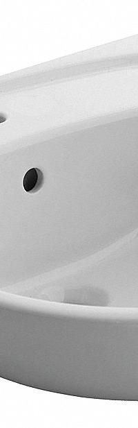 AMERICAN STANDARD Bathroom Sink: Mezzo™, White, Fireclay China, 22 in Overall Lg, 1 Faucet Holes (MPN 9960001.020). Key specifications — Series: Mezzo™; Includes: Rear Overflow, Space Saving Design, Recessed Self-Draining Deck, Barrier Free Design, Self Rimming with Sealant, Mounting Kit, Cutout Template; Color: White; Brand: AMERICAN STANDARD; Sink Type: Bathroom; Material: Fireclay China; Sink Material: Ceramic.