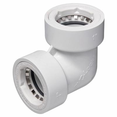 HYDRORAIN Manifold Tee: 1" Push x 1" Push, PVC, 150 psi Max Working Pressure, 2.125 in Wd - Irrigation Elbow Fittings