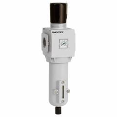 NUMATICS Filter Regulator: 653 Series, 1 in NPTF, 5 micron, 145 psig Max Op Pressure, Aluminum (MPN 8653APBM6FA00HN). Key specifications — attr109419: NUMATICS; attr109429: Aluminum; attr109435: Semi-Automatic/Manual Drain; attr109463: Yes; attr109467: NBR/FKM; attr109468: 653.