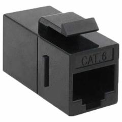 TRIPLETT CAT6 COUPLER, BLACK: Inline Coupler RJ45, Solid, 6 Cable Category, Std, Each Pack Size, 1 (MPN CAT6-CPL-BK). Key specifications — Brand: TRIPLETT; Color: Black; Compatible Cable Shape: Round; Compatible Wire Solid/Stranded: Solid; _Pack Size: Each.