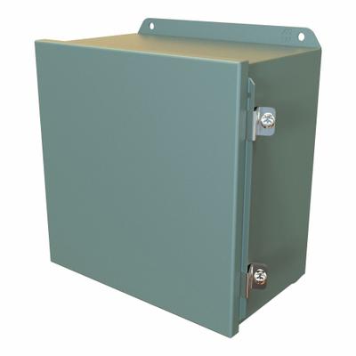 HAMMOND Electrical Enclosure: Steel, 10 in x 10 in x 6 in, NEMA 12/13/3R/4, Solid Cover - Steel Washdown Enclosures