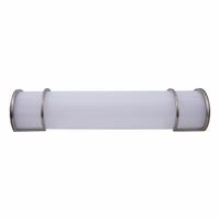 VANITY LIGHT, 2FT, 28W, 2100LM, 120V CRI 90, 5 CCT SELECTABLE, 50 000 HLIFE TIME, DAMP RATED: White (MPN VNTLGT2FT2100S9SC3). Key specifications — Voltage: 120V AC; Brand: SYLVANIA; Color Temperature: 2700K; Housing Finish/Housing Color (Broad): White.
