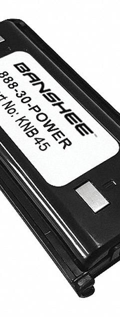BANSHEE Radio Battery: Fits Kenwood, 2,000 mAh, Lithium Ion, QKB-45. Key specifications — Manufacturer Part Number: QKB-45; Brand: BANSHEE; Compatible Radio Brand: Kenwood; Battery Type: Lithium Ion; Waterproof: No; Compatible Radio Series: TK-2206; Compatible Radio Type: Handheld; Compatible Radio Manufacturer Model Number: KNB45.
