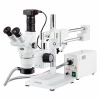 GLOBE SCIENTIFIC Microscope: Stereo, Trinocular, 2X to 225X, 100 mm, 225X, Halogen (MPN A-ZM-4TW3-FOR-20MBI3). Key specifications — attr1026048: GLOBE SCIENTIFIC; attr1026068: 225X; attr1026078: 2X to 225X; attr1026095: 100 mm.