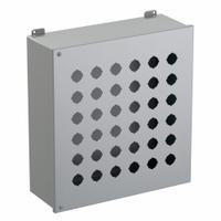 HAMMOND Push Button Enclosure: 30mm, 36 Holes, Carbon Steel, NEMA 12 (MPN 1489P36). Key specifications — attr211299: HAMMOND; attr1043605: Indoor Dust & Water Droplets.