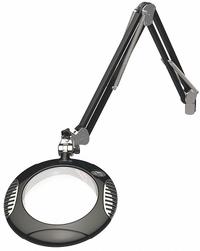 O.C. WHITE Round Magnifier Light: LED, 2x, 4 Diopter, 1,500 lm Max Brightness, 43 in Arm Reach (MPN 62400-4-B). Key specifications — Arm Material: Aluminum; Brand: O.C. WHITE; Magnification: 2x; ESD Safe: Yes; Lens Material: Glass; Lighting Technology: LED; Operating Voltage: 100 to 240V AC; Includes Ultraviolet Light: No.