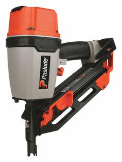 PASLODE Air Nail Gun: Framing, 30°, Paper, 3/8 in NPT, Sequential, Strip Collation, 44 Nail Capacity (MPN 513000). Key specifications — attr1320923: PASLODE; attr1320894: Sequential.