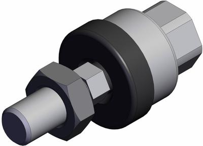 SMC Floating Joint: SMC JC Series, JC40-14-150, Aluminum, M14 x 1.5 Thread Size - Pneumatic Actuator Floating Joints