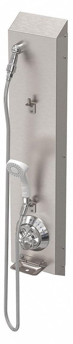 ACORN Shower Faucet Panel: SHOWER-WARE, 38 5/8 in Overall Ht, 7 1/2 in Overall Wd, 3 in Overall Dp (MPN 458BADA-W). Key specifications — Brand: ACORN.