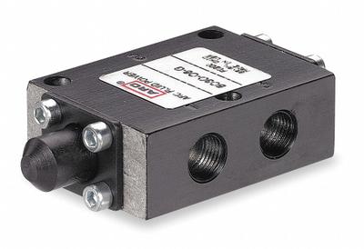 ARO Manual Air Control Valve: 50, Three-Way / Two-Position, Cam Stem, Black - ARO 50 Series Manual Air Control Valves