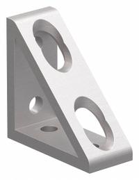 Inside Corner Bracket: Tall Gusseted Inside-Corner Bracket, 10 Series, 2 in x 7/8 in x 2 in, 4 Holes (MPN 4136). Key specifications — Material: Aluminum; Brand: 80/20; Finish: Anodized.