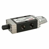 ARO Manual Air Control Valve: E, Three-Way / Two-Position, Cam Stem, Black, 26 scfm Flow Rate - Max (MPN E252CS). Key specifications — attr1092903: Black; attr1086905: Spring Return; attr1086907: E; attr1086914: Normally Closed; attr1086904: Manual Air Control Valve; attr1086871: E252CS.