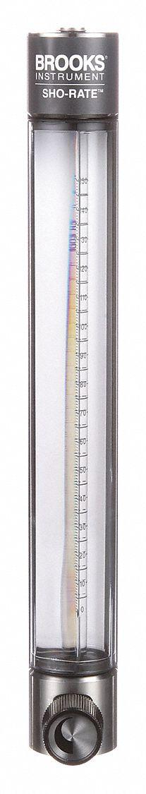 BROOKS Mechanical Flowmeter: Flow Meter, Scale, Variable Area, Panel Mount, Vertical - Panel-Mount Flowmeters for Air & Compressed Gas