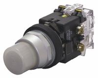 EATON Illuminated Push Button: Illuminated, Extended Profile, Metallic, 30 mm, 1NO (MPN HT8GBWAF3). Key specifications — Brand: EATON; Action: Momentary; Series: HT800; Push Button Material Type: Metallic.