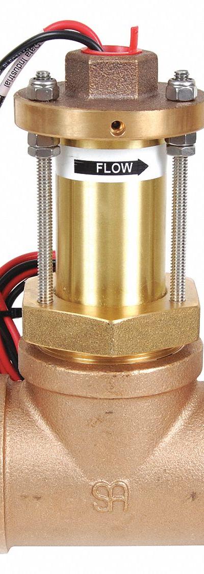 IMPELLER Electronic Flowmeter: Metallic Tee Type Flow Sensor - Inline Paddlewheel Flowmeters w/ Remote Output for Water