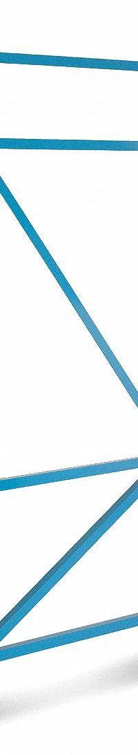 STEEL KING Upright Frame: Bolted, 8 ft Overall Ht, 42 in x 3 in, Blue, Steel, 7 ga Upright Gauge (MPN BCF3L042096F03PB). Key specifications — Color: Blue; Brand: STEEL KING.