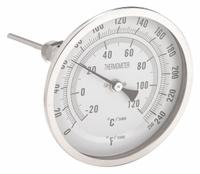 APPROVED VENDOR Dial Thermometer: 0°F to 250°F /-20°C to 120°C, 4 in Stem Lg, 5 in Dial Dia (MPN 1NGB7). Key specifications — Accuracy: ±1 % @ 41 to 200 °F, ±1.5 % Otherwise; Brand: APPROVED VENDOR.
