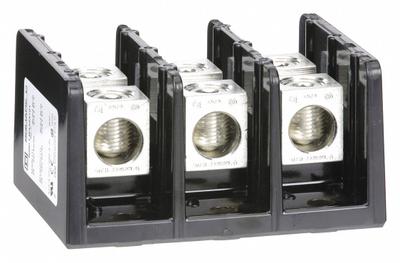 SQUARE D Power Distribution Block: Open, Lug, Lug - Open Blocks with Lugs