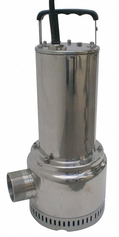 Dayton Plug-In Utility Pump: 1/2 hp, 3/16 in Max. Dia. Solids, Continuous Duty - Heavy-Duty Submersible Electric-Operated Dewatering Pumps