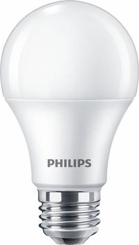 PHILIPS Compact LED Bulb: Medium Screw (E26), LED, (A) Classic, A19, 11 W Watt, 3000K, Frosted, 120V (MPN 11A19/CNG/830/FR/P/E26/D 12/1CT). Key specifications — attr233510: A19; attr233525: 120V; attr233549: Frosted; attr518949: 3000K; attr239859: PHILIPS.