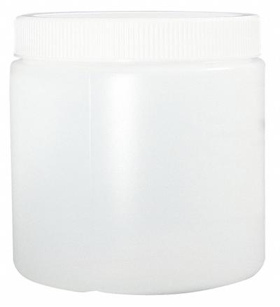 QORPAK Laboratory Jar: HDPE, Polypropylene, 32 fl oz, 94 mm Body Dia - HDPE Lab Jars